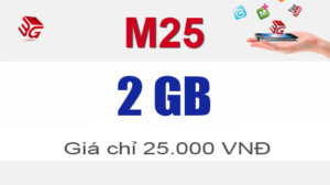 Đăng ký gói cước M25 Mobifone có ngày 2GB giá 25.000đ