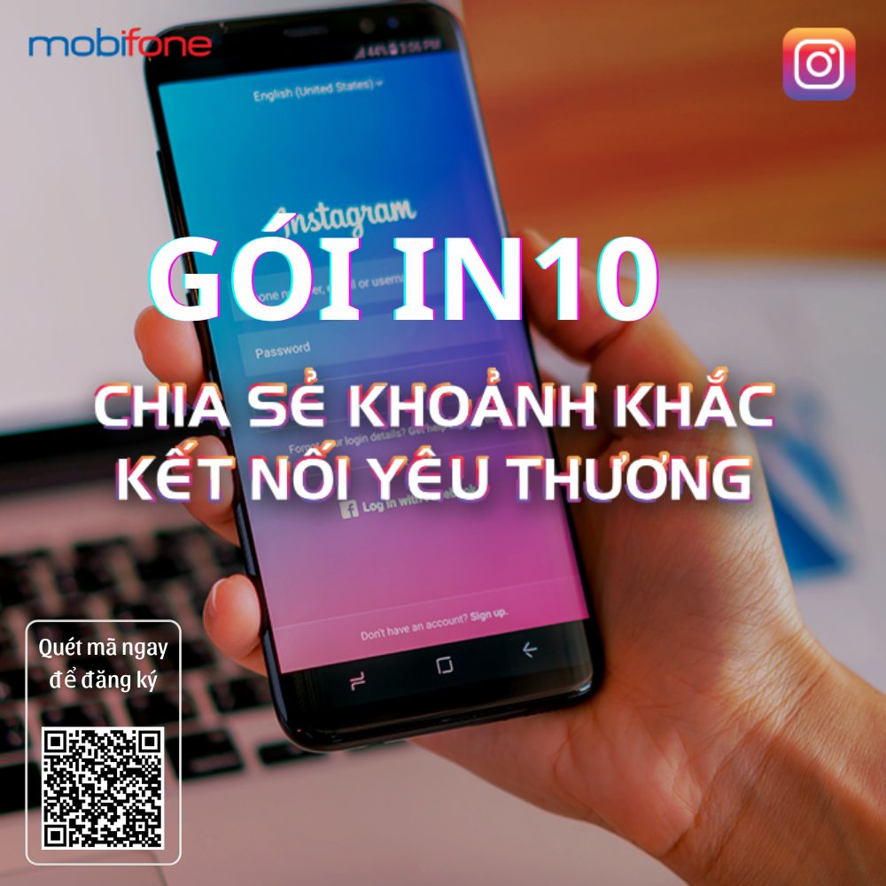 Gói IN10 Mobifone -  chỉ 10k/tháng truy cập Instagram không giới hạn Data