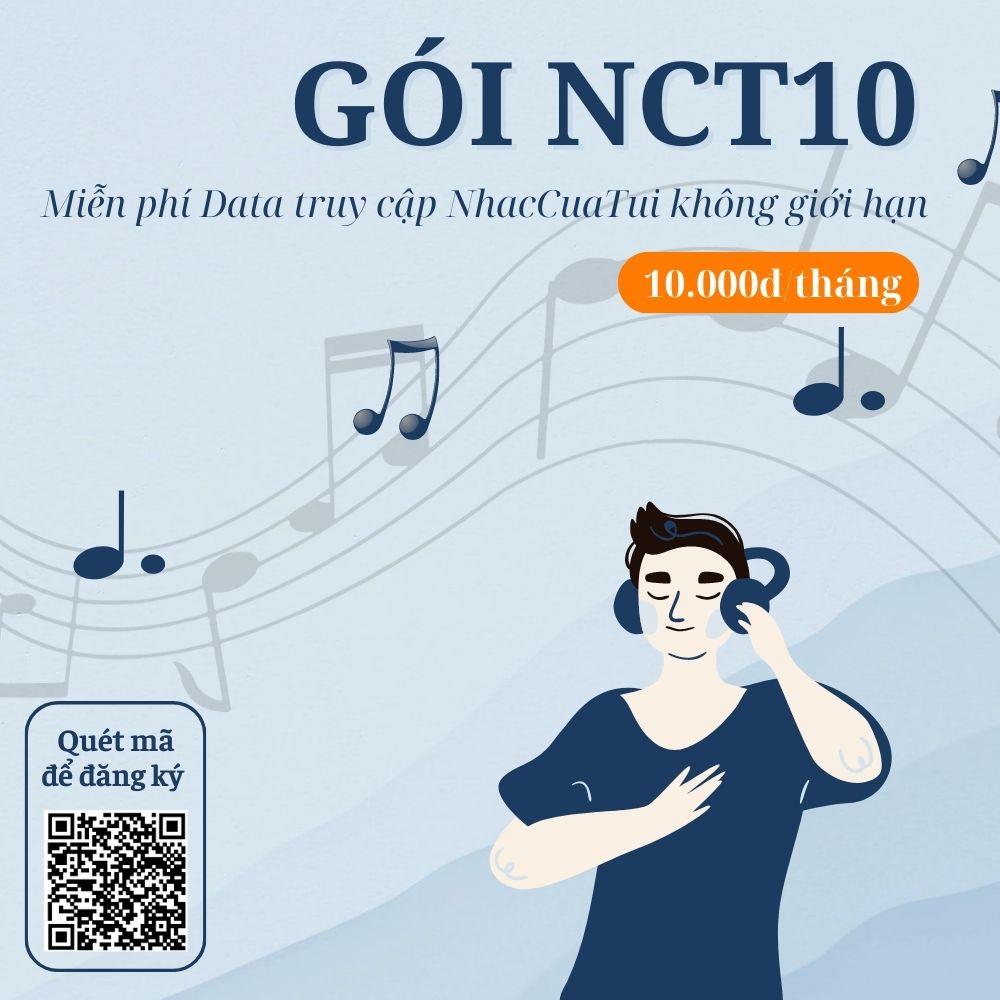 Gói NCT10 Mobifone – chỉ 10k/tháng FREE Data truy cập NhacCuaTui KGH